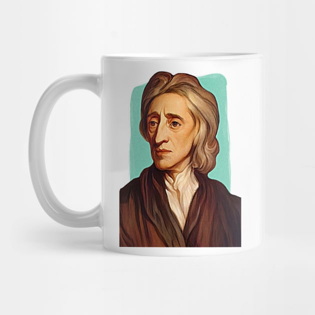 English Philosopher John Locke illustration by Litstoy 